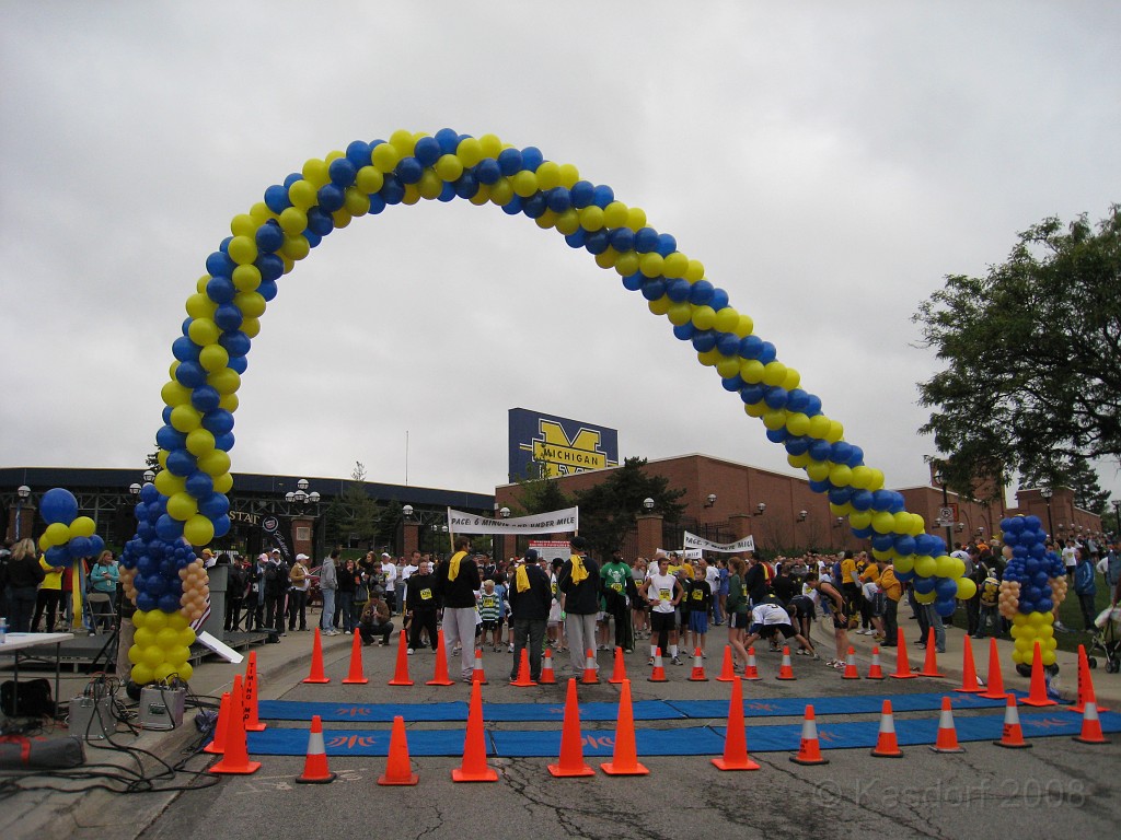 BHGH 2009 0056.jpg - The Big House Big Heat 5 and 10 K race. October 4, 2009 run in Ann Arbor Michigan finishes on the 50 yard line of the University of Michigan stadium.